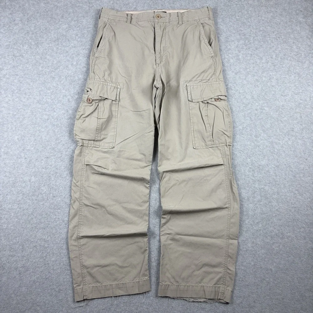 Vintage Banana Republic Pants Mens 32x32 Khaki Beige Baggy Distressed Grunge Y2K
